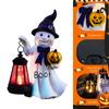 Ghost Statue Resin Ghost Figurine with Solar Powered Lantern Lighted