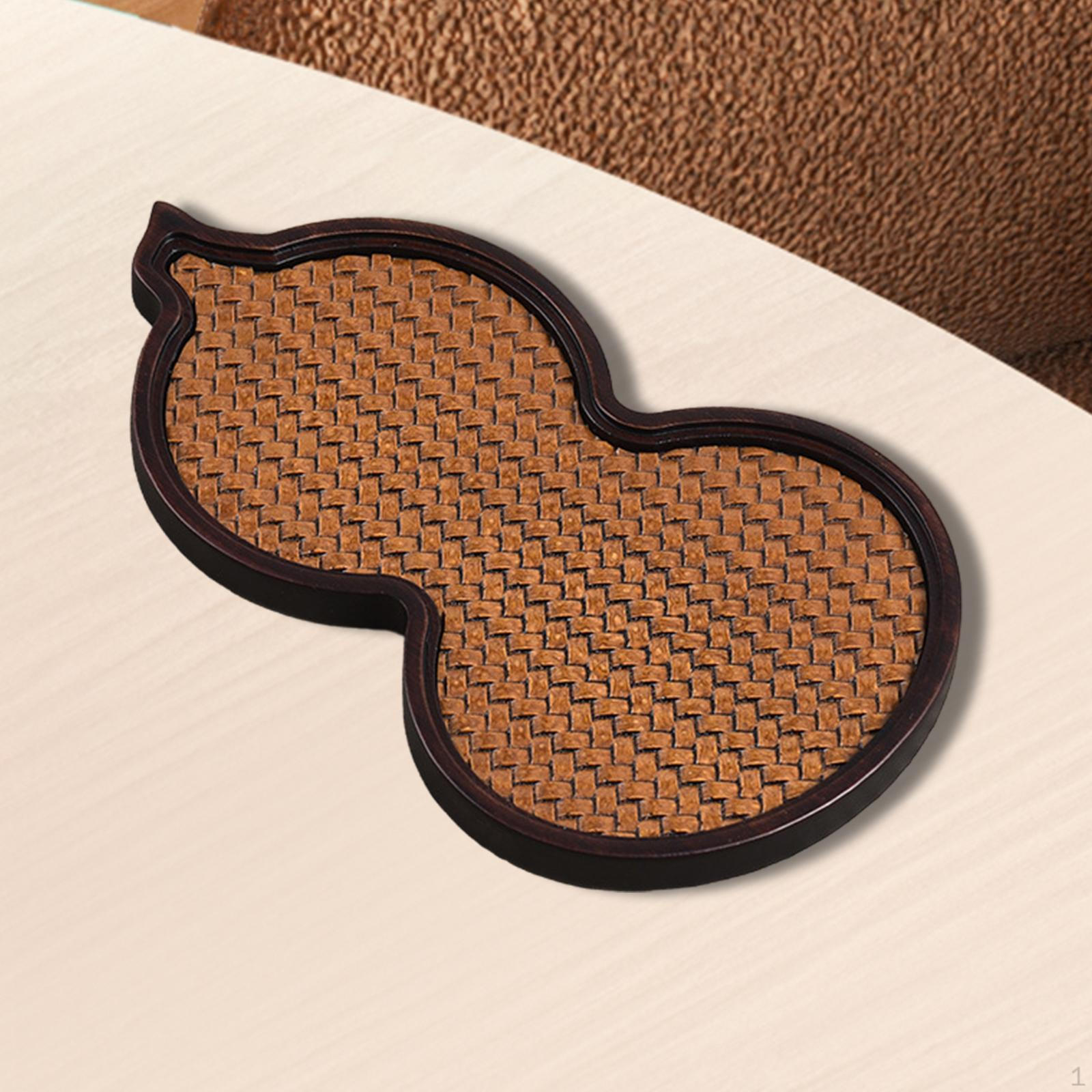 

Chinese Stylish Tea Serving Tray Display Food Dish Gourd Shape Platter for Family S