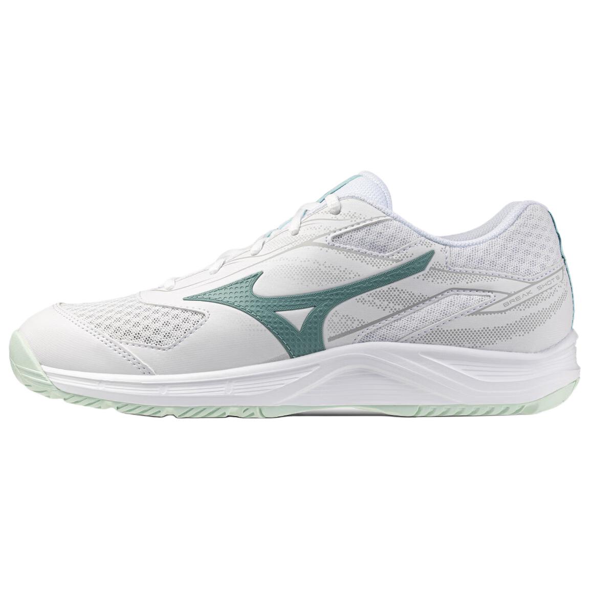 Mizuno BREAK SHOT 5 AC Chaussures de Tennis Unisexe Basse Blanche Cyan 39