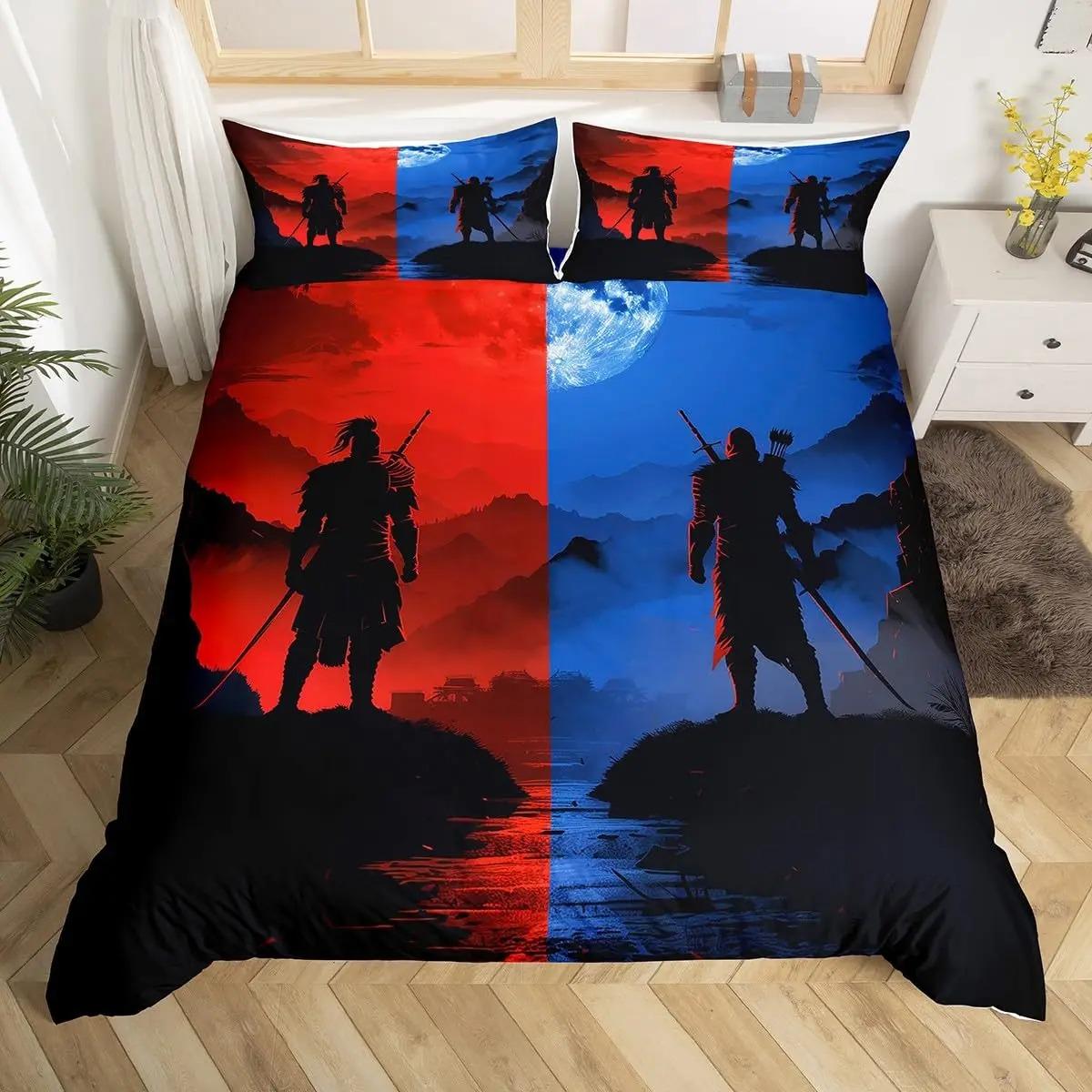 

Комплект постельного белья для тхэквондо размера King Queen, комплект постельного белья с изображением китайского боевого искусства кунг-фу, пододеяльник в спортивном стиле с 2 наволочками 70x133cm 2pcs