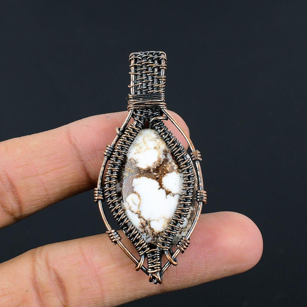 Wild Horse Pendant Gemstone Jewelry, 999 Copper Wire Wrapped Handmade Pendant, Latest Design Jewelry