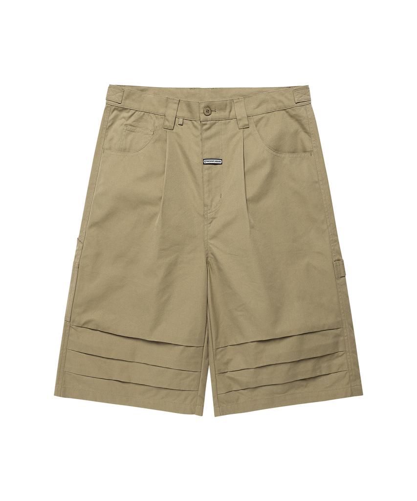 THEVINYLHOUSE Three-Quarter Dart Pants Beige