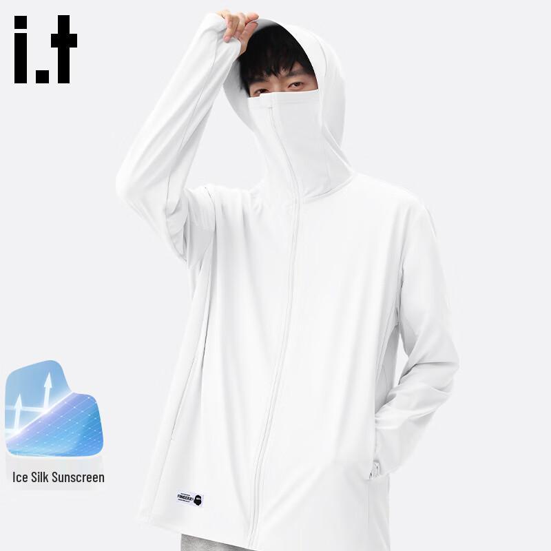 Мужская летняя куртка Fingercroxx с капюшоном из ледяного шелка, защита от солнца UPF100+ M