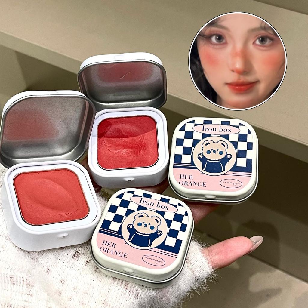HERORANGE Low-Saturation Matte Blush Single Color Blush Palette, Soft and Smooth Texture, Fine and Non-Flaky, Easy To Apply, Long-Lasting Color