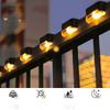 4Pack LED Solar Stair Light Lamp Waterproof Passage Courtyard Guardrail Step Night Light for Outdoor Garden Borders Terrace