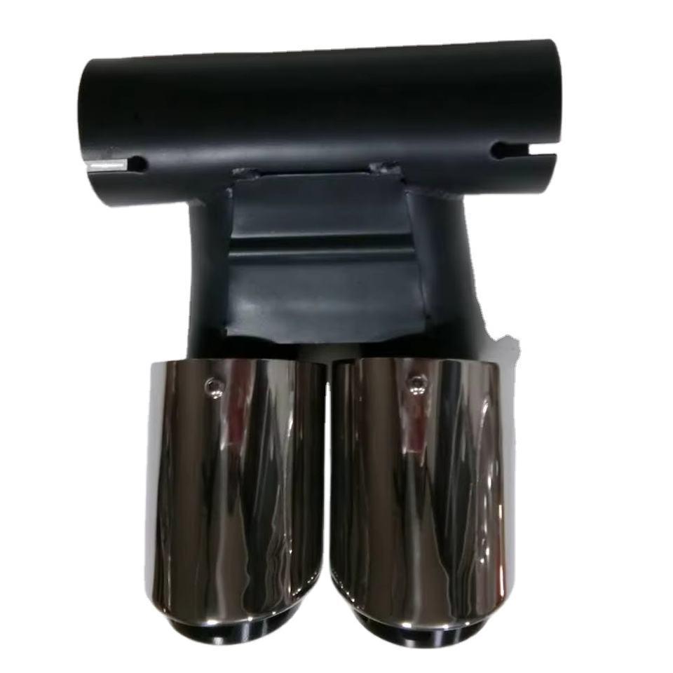 Black Glossy Stainless Steel Tailpipe for Porsche 718 Boxster