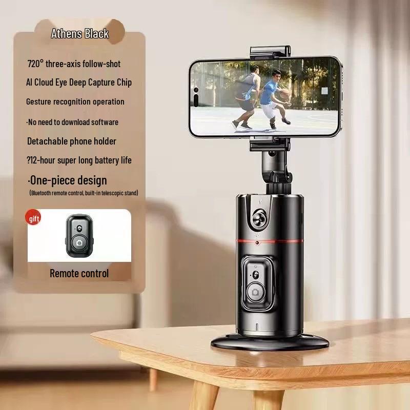 P02 Mobile Gimbal: AI Face Tracking, Live Streaming, Panoramic Stand, Anti-Shake Phone Holder