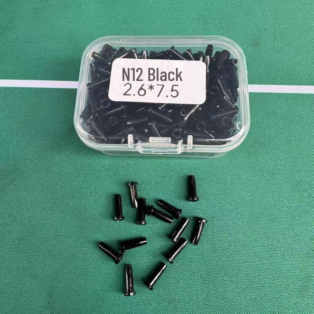 Black N12 Badminton Racket String Protection Tubes - Assorted Sizes, Anti-Collapse, Two-Piece Boxed Set