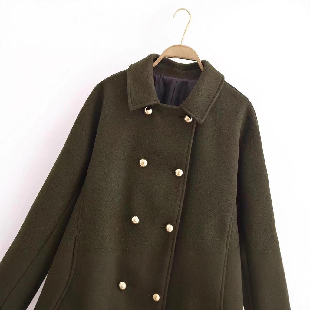 2024 Women's Double-Breasted Winter Coat - European & American Fashion Style