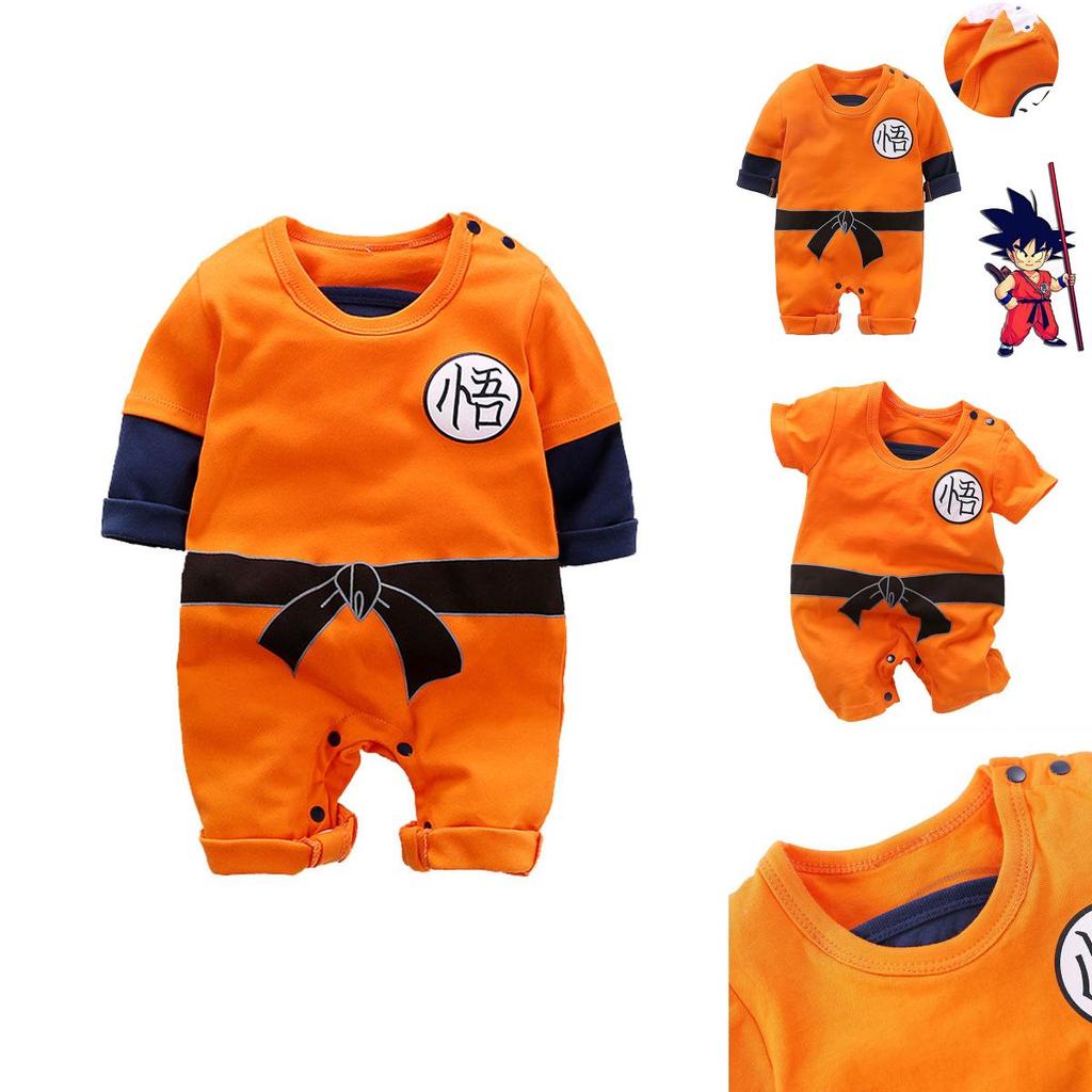 Adorable Newborn Baby Boys Dragon Ball Z Cosplay Romper Bodysuit For Halloween