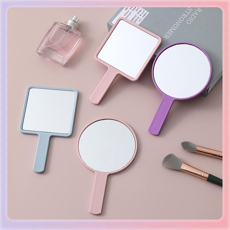Handheld Beauty Salon Square Mirror with Portable Handle