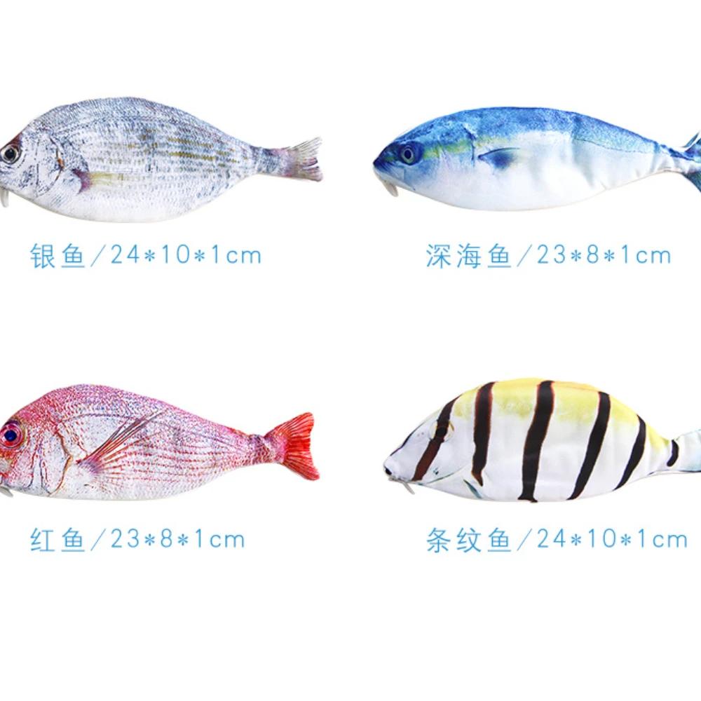 Kreatives Fisch-Federmäppchen Große Kapazität Stifte-Etui Tasche Lustige Schul-Federmäppchen Schreibwaren Kawaii Federmäppchen