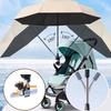 Umbrella For Stroller Foldable Trolley Shading Umbrella With Clamp Portable Travel Supplies Pushchair Attachment For Outdoor,1PC