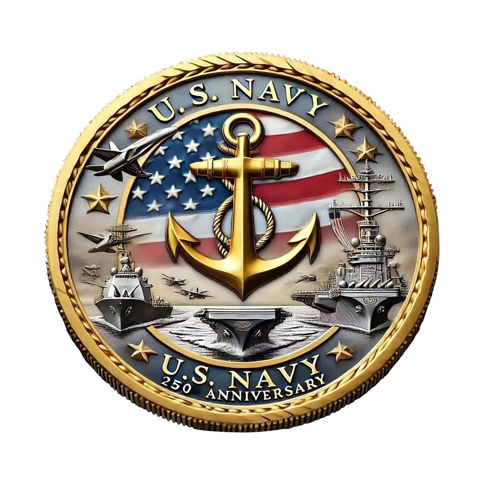 

Памятная монета в честь 250-летия Вооруженных сил США, «Салют ветеранам и чествование героев», монета «Вызов ветеранам», военный подарок One Size