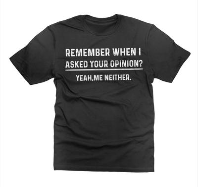 Camiseta Engraçada Humor Sua Opinião Camiseta Engraçada Masculina Camiseta de Presente de Aniversário Camisetas Gráficas Streetwear Retrô Camiseta Masculina de Alta Qualidade