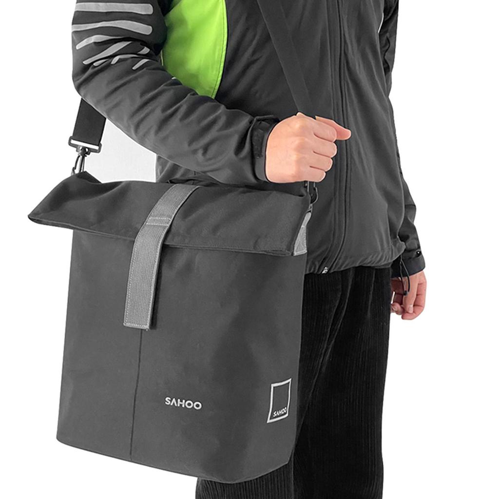 Bike Rear Seat Bag 14L Large Capacity Bicycle Rear Rack Bag Bike Pannier Crossbody Bag for Cycling Traveling Commuting