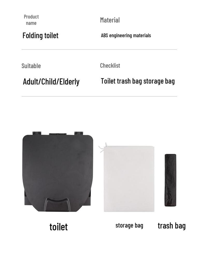 Portable Folding Camping Toilet with Lid for Adults and Kids