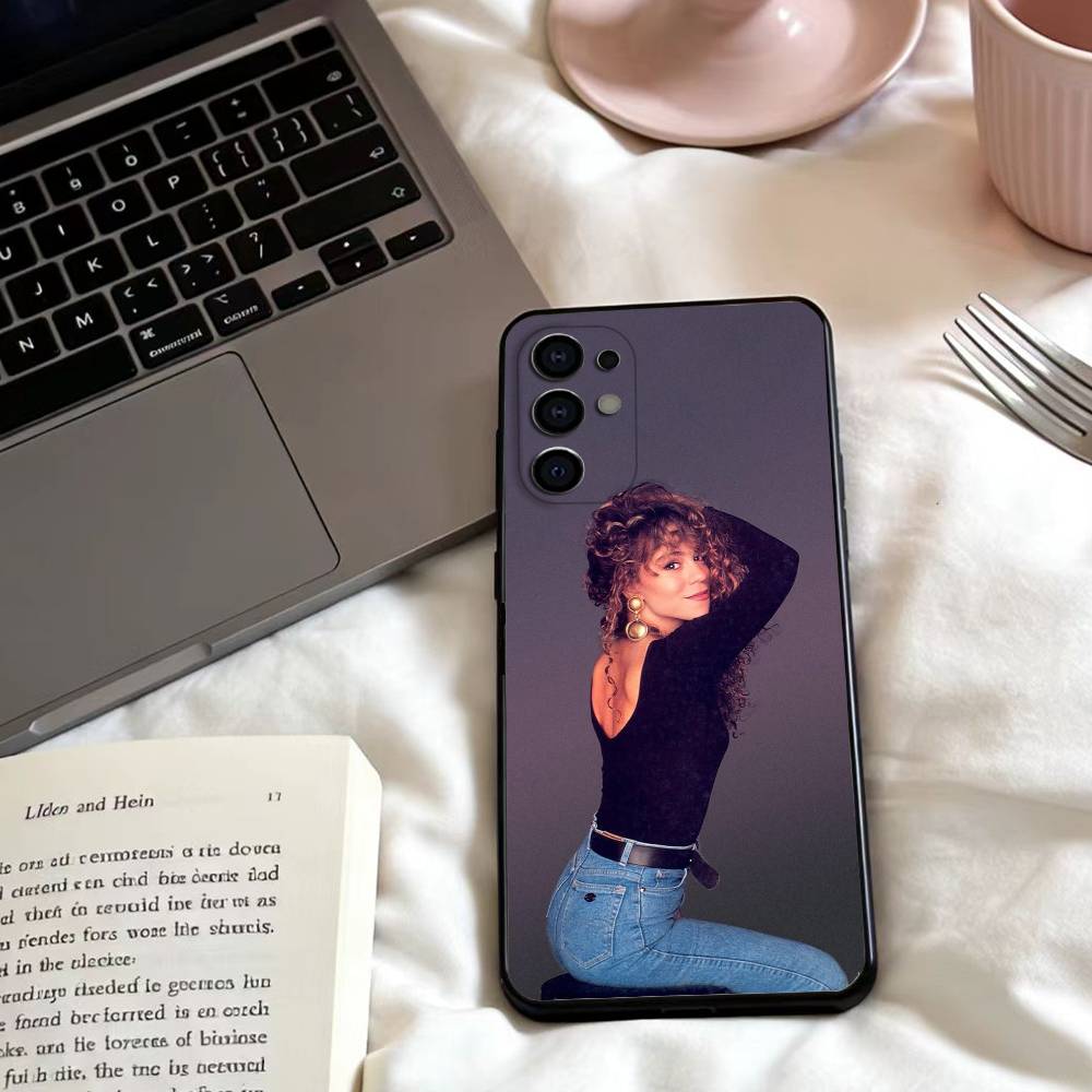 M-Mariah Carey Wallpaper  Phone Case For Samsung S25,24,23,22,30,21,10,9,Ultra,Plus,Lite,FE,4,5 G Soft Black Case