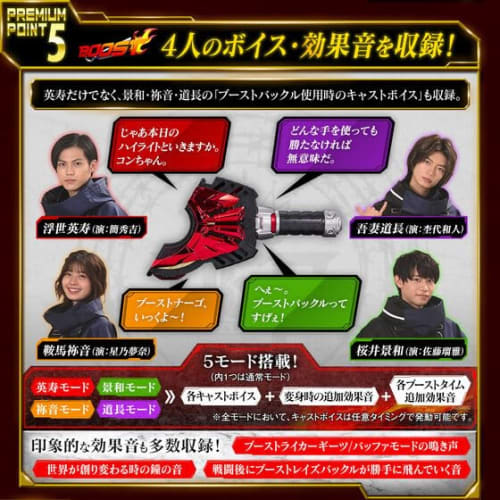 Kamen Rider Geets Sada přezek PREMIUM DX Memorial Magnum & Boost Rays