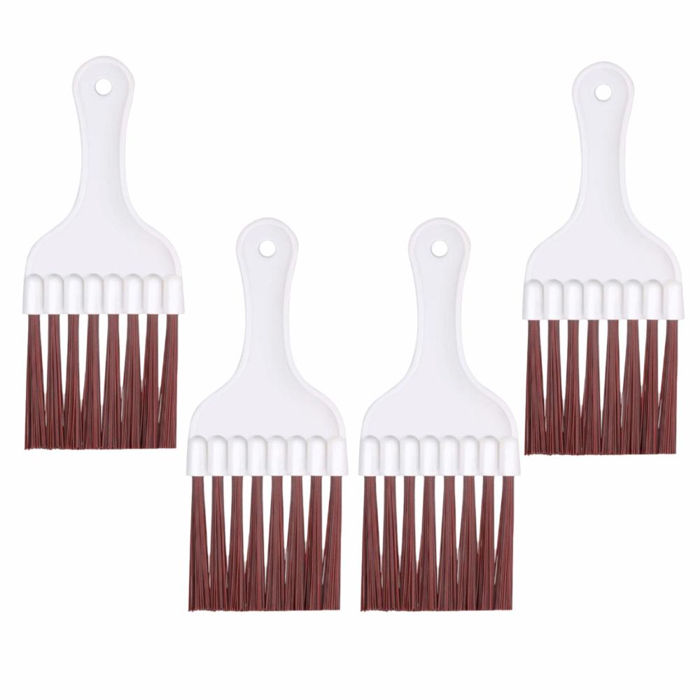 4pcs Brown Coil Cleaning Brush HVAC Grade Radiator Fin Comb Condenser Fin Brush AC Maintenance