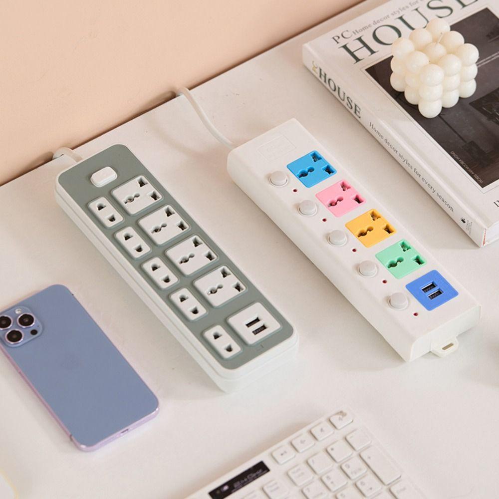 USB Charging Universal Power Strip Plastic Extension Socket New USB Power Strip Household Use