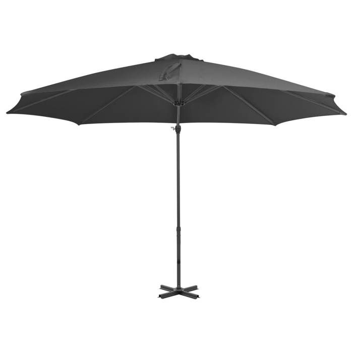 VidaXL Parasol de Jardin en Porte-à-faux et Poteau en Aluminium, Pare-soleil de Patio, Abri de Soleil, Parasol de Plage 44622