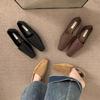 Mode Frühling Neue Einzelne Schuhe Damenmode Quadratische Spitze Tiefer Ausschnitt Weiche Sohle Rutschfest Verschleißfest Low-Top Schuhejavascript: