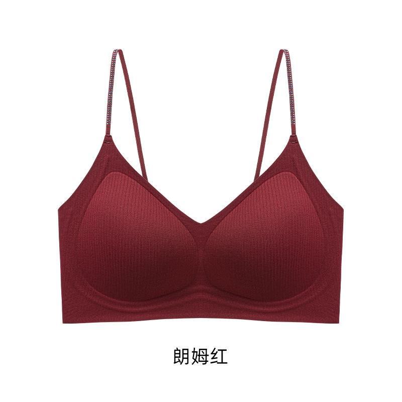 Diamond Thin Strap Soft Support Beautiful Back Bra, Wireless Lift Comfortable Seamless Lingerie for Women