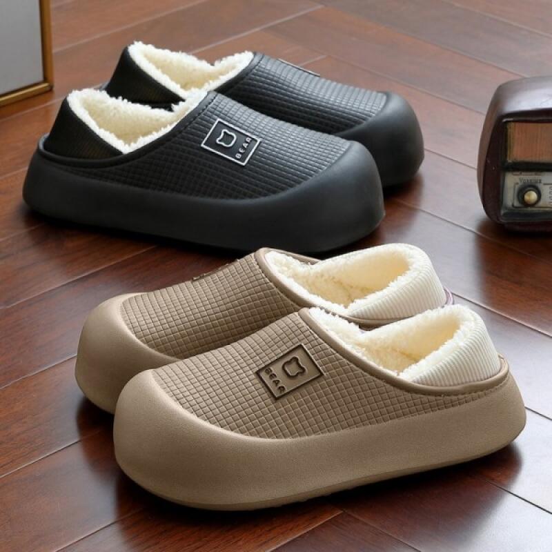 Cute EVA warm fit fur slippers for men 2 colors Warm Fit EVA Fur Shoes Black 44-45 2990₽