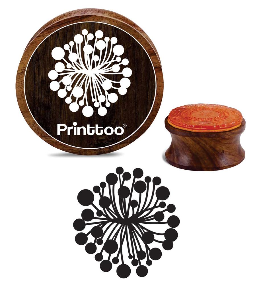 Printtoo Craft Textile Sea Plants Pattern Stamp Round Rubber Stamps Scrap-booking-2
