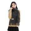 Blue Scarf Women's Winter High End New Thickened Wool Scarf Solid Color Versatile Men's Cashmere Scarf
