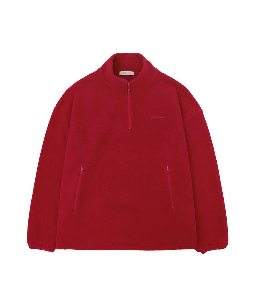 Siyajyu Sitp5237 Comfort Fleece Pullover Top_Red