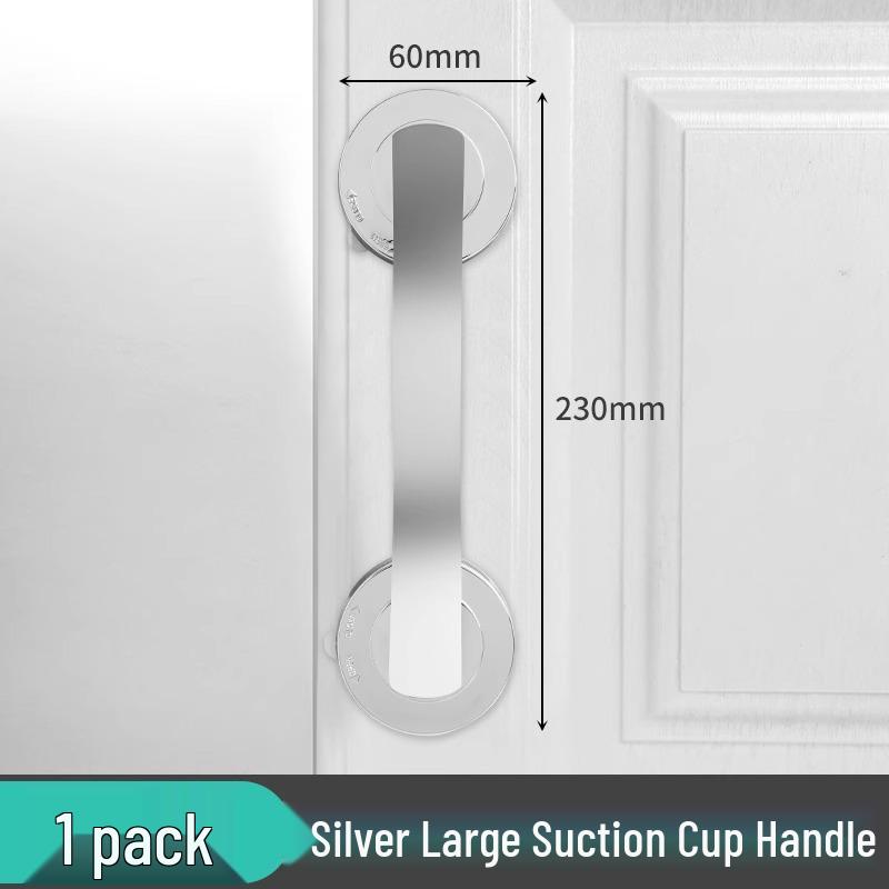 Self-Adhesive Suction Cup Glass Door Handle for Sliding Doors, Cabinets, Drawers, Wardrobes, and Refrigerators