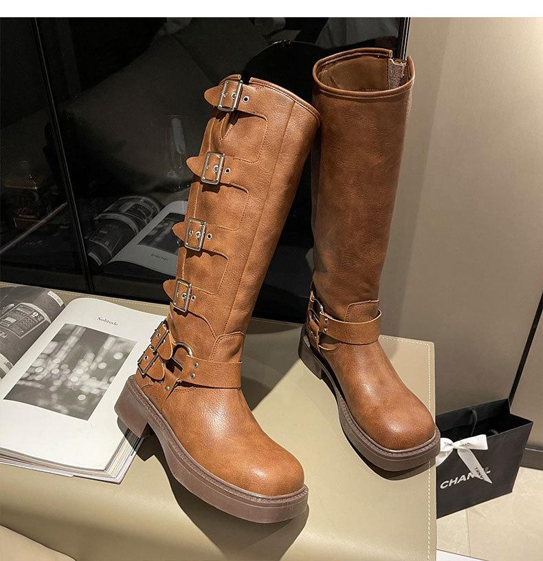 

Британский Повседневный Узкий Французский Универсальный Черный Ботильоны Женские Западные Ковбойские Рыцарские Ботинки 40 темно-коричневого