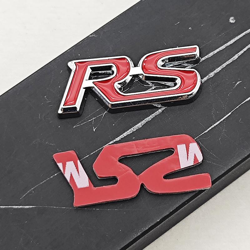 3D Metal Car Steering Wheel Emblem RS Logo Sticker Badge Decals For Honda Civic Accord HRV CRV Jazz City Pilot Fit Accessories