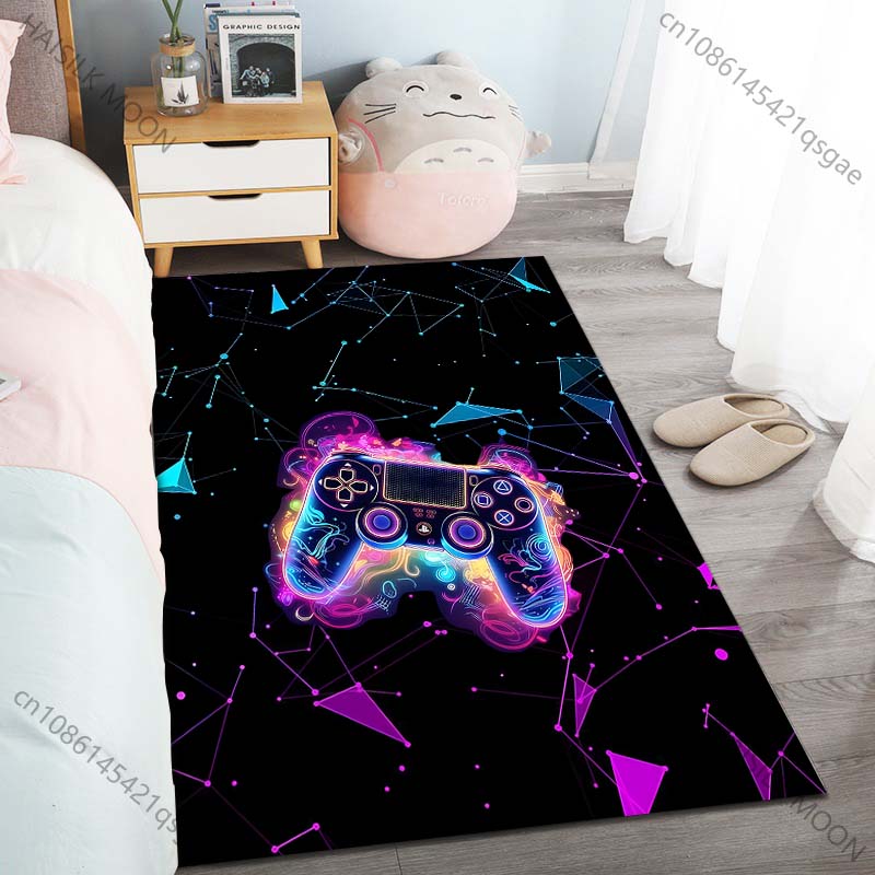 1PC Neon Game Controller Carpet for Living Room Bedroom Sofa Home Decor Rus Non-slip Floor Mat Luxury Gift Multiple Sizes