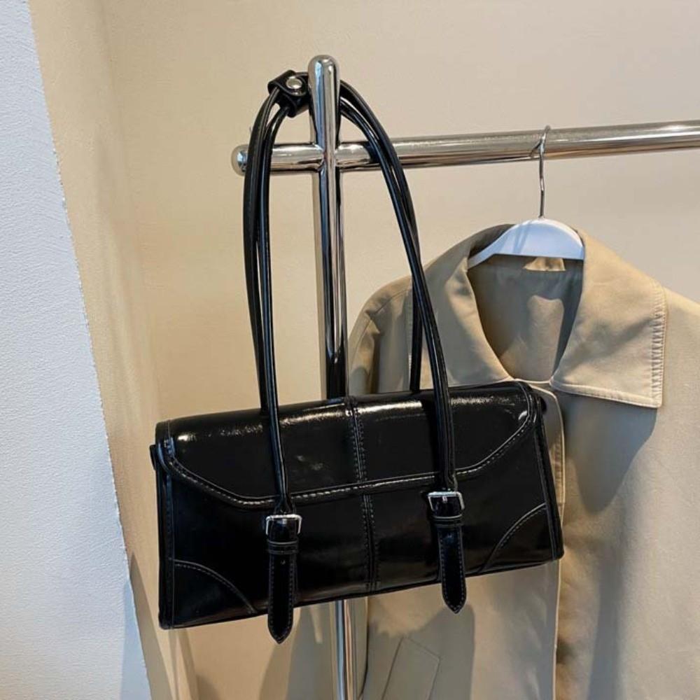 Messenger Bag Retro PU Shoulder Bag Large Capacity Retro Handbag Versatile PU Underarm Bag  Office