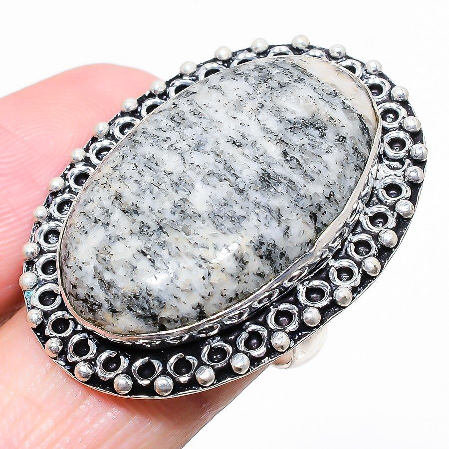 

K2 Blue Azurite Gemstone 925 Sterling Silver Jewelry Ring Size 8 R6v08 8 белый