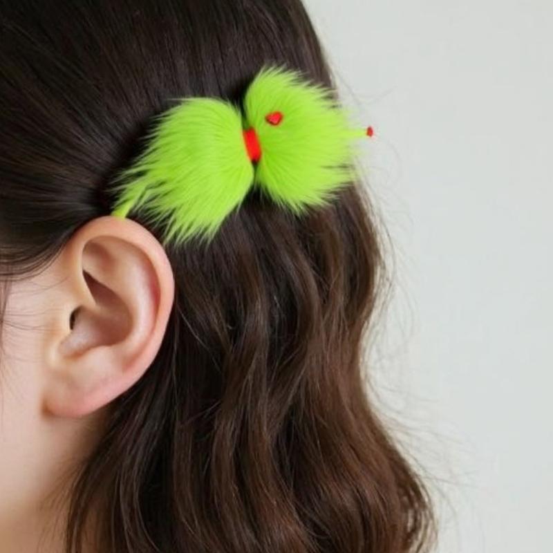 Festive Plush Hair Accessory For Christmas Costume Parties Lightweight Comfort Wear Hair Clip/Headband Accessories