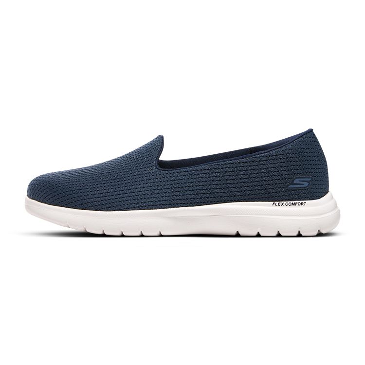 Skechers On-The-GO Flex Comfortable Cushioning Running Low-Top Lifestyle Shoes Women sneaker Navy-Blue 136504-NVY 35