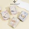 Baellerry Flowers Print Women Fashion Short Wallets Artificial Leather Zipper Coin Purse Money Pack