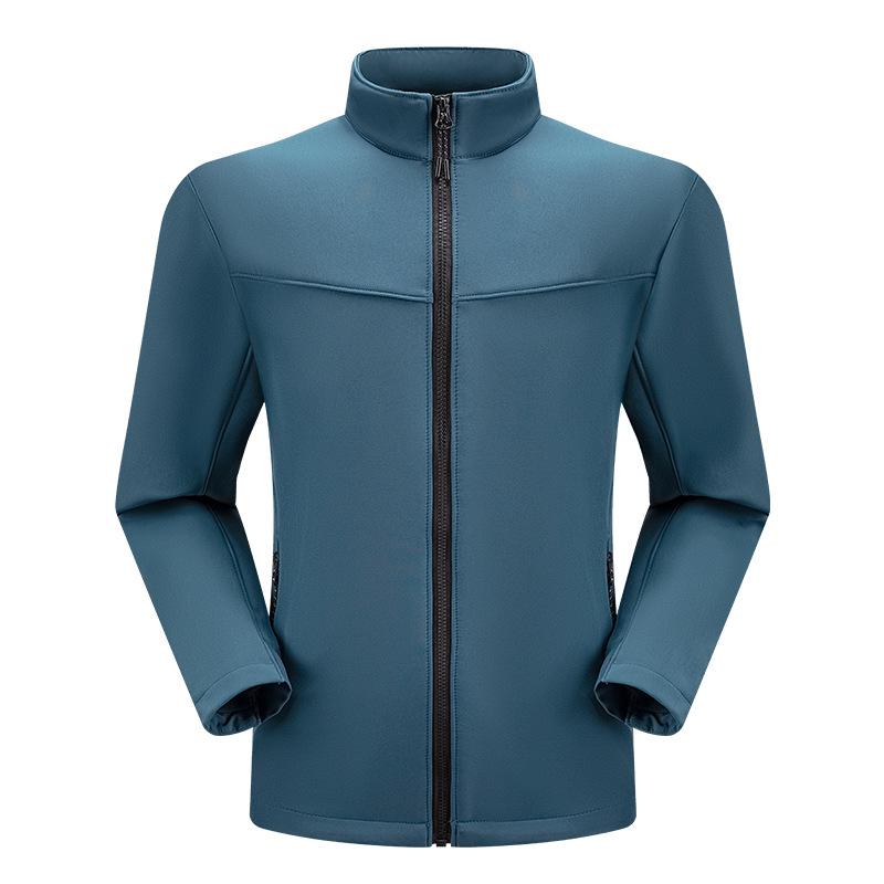 YKK Zipper Stand Collar Softshell High-Stretch Waterproof Windbreaker Jacket, Wear-Resistant & Anti-Static