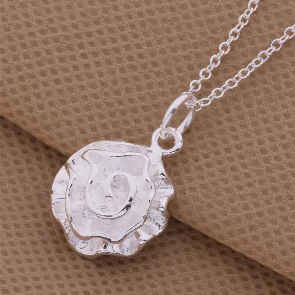 925 Silver Temperamental Rose Earrings & Necklace Set by Xianmei