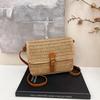 Woven Small Square Bag Women's Seaside Vacation Beach Bag Large Capacity Casual Shoulder Messenger Bag