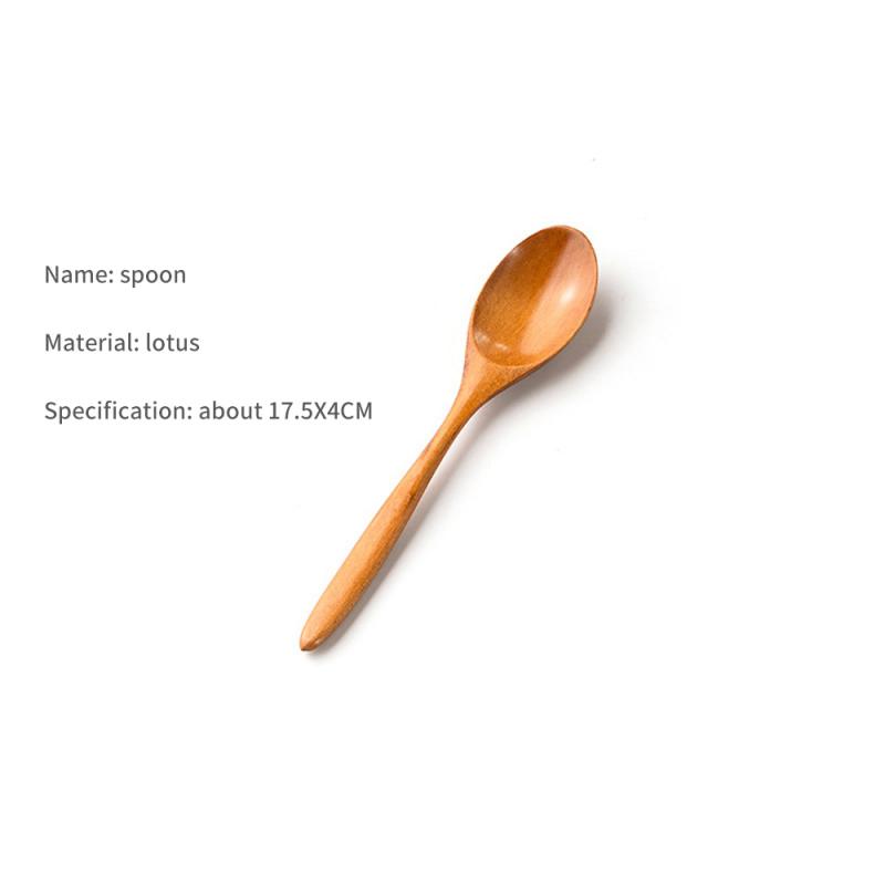 Japanese-Style Long Handle Wooden Spoon Coffee Stirring Rod Tea Dessert Spoon Mixing Soup Spoon Tableware Kitchen Supplies