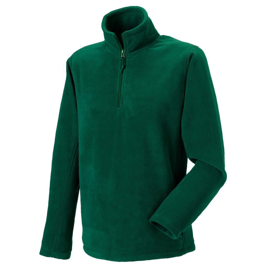 Russell Mens Quarter Zip Fleece Top