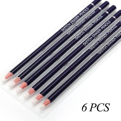 6Pcs/Set Creative Rubber Pen Pencil Eraser for Painting Drawing Pen Shape Erasers School Art Stationery.