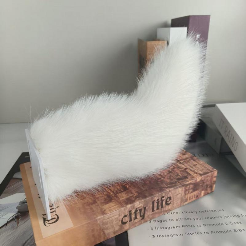 Cute Electric Wagging Plush Tail For Car Remote Control Moving Fox Tail Decoration Universal For Scooter Motorcycle Home Decor