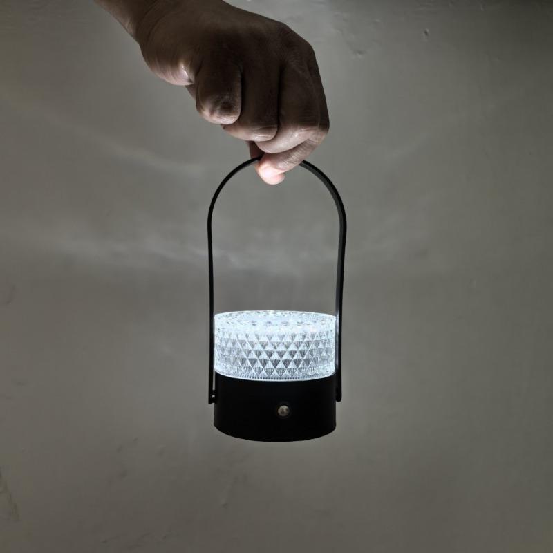 Retro Rechargeable LED Table Lamp, USB Portable Night Light, Novelty Atmosphere Lighting for Bedroom, Bar & Bedside