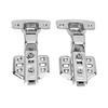 2Pcs Cabinet Hinges Stainless Steel 2.0mm Thick Thicken Base Electroplating Bright Wardrobe Hinge for Kitchen Bathroom